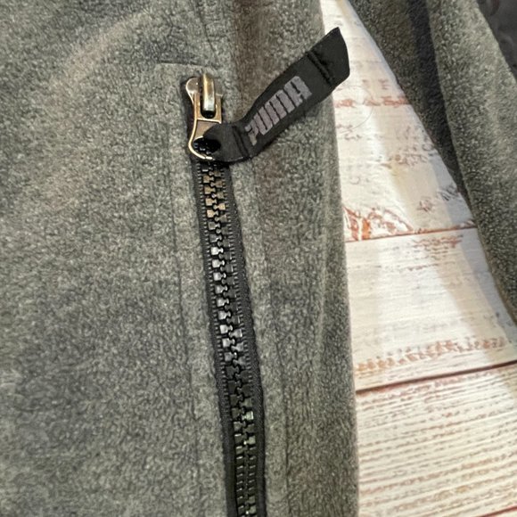 Boys Puma Fleece and Nylon Zip Front Jacket - Picture 5 of 9